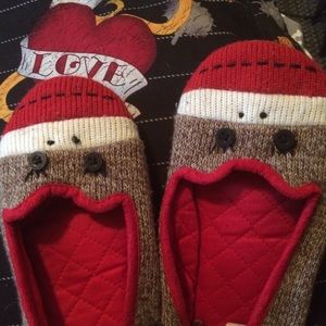 Sock Monkey Slippers